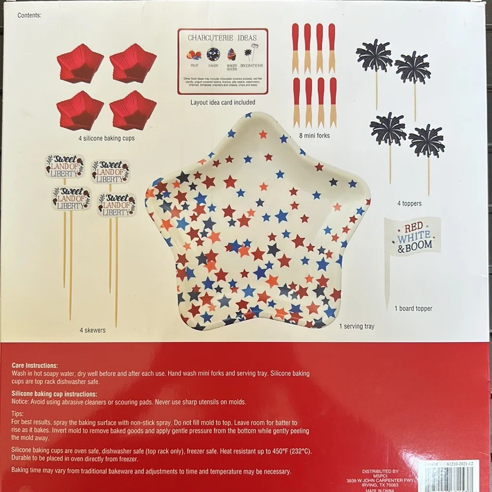 4th of July Dessert Charcuterie Board Set 23 pc Red White & Blue by Celebrate It